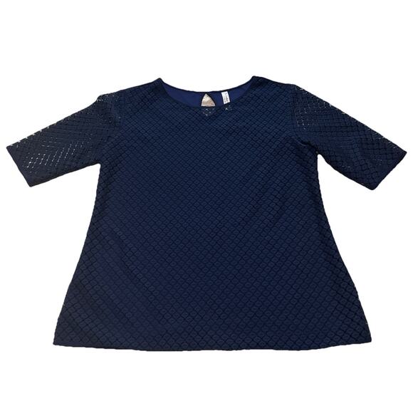 PerSeption Concepts Large Navy Blue Blouse Lace overlay Tank Liner Women’s - Picture 1 of 10